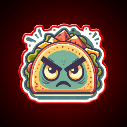 Angry Taco Retro Taco Led Neon Sign Mexican Food Sign Rgb Color - Shineneon