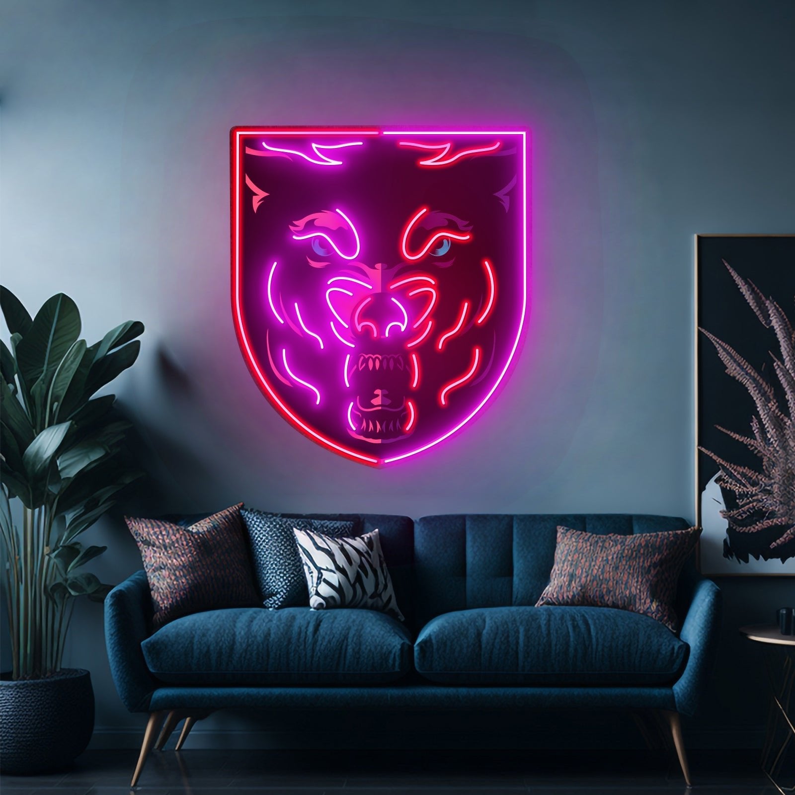Angry Wolf Head Led Neon Sign Light Custom Led Signs - Shineneon