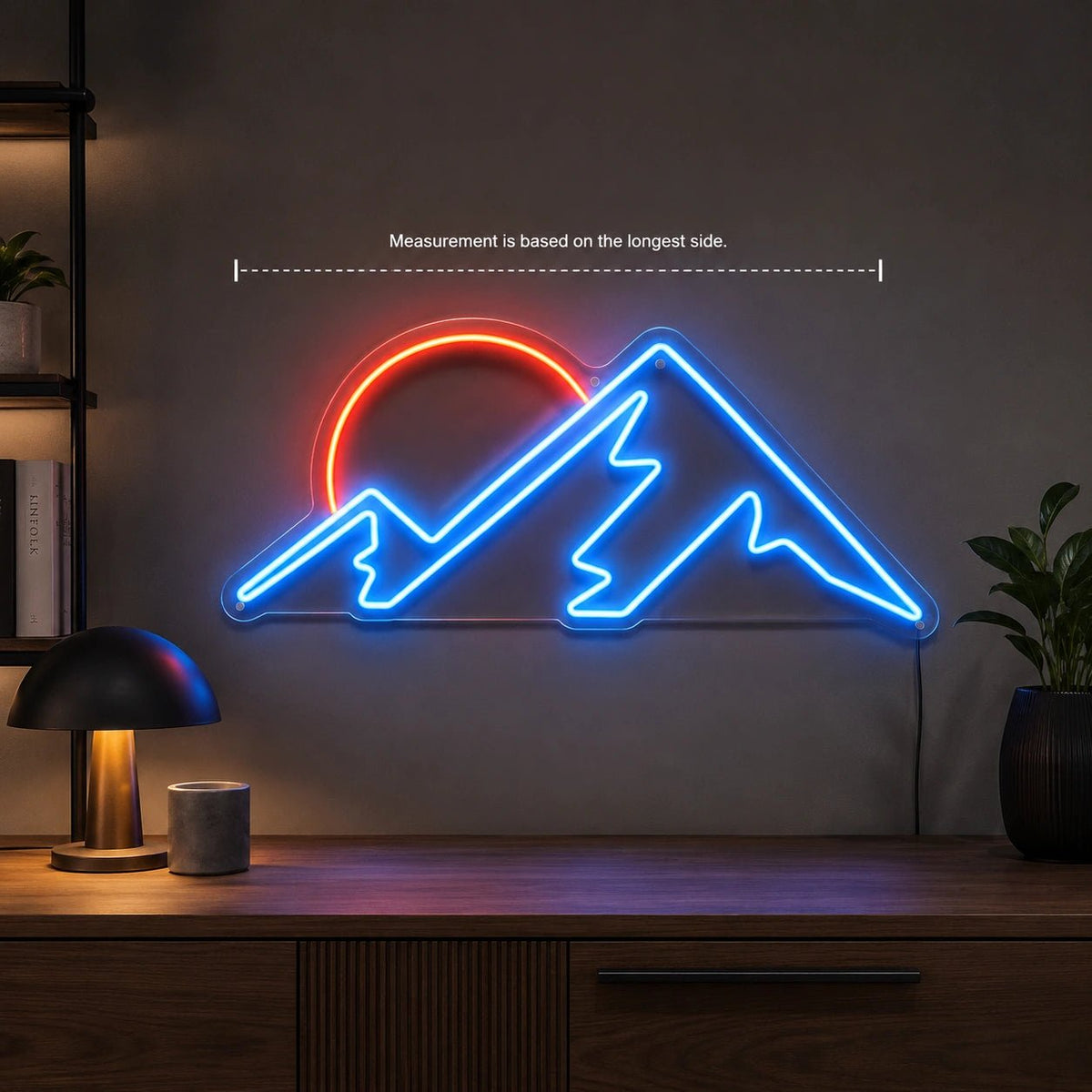 Angular Mountain Sunset LED Neon Sign - Shineneon