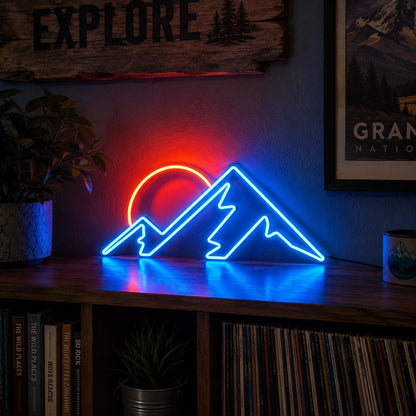Angular Mountain Sunset LED Neon Sign - Shineneon