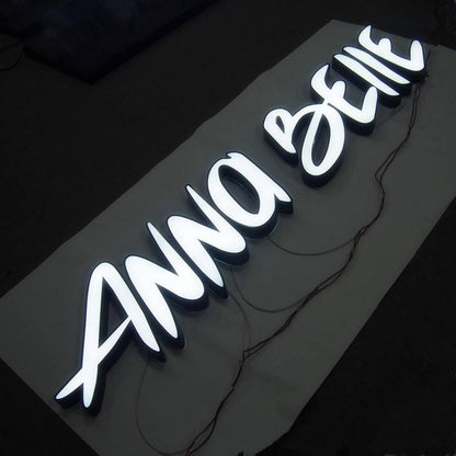 Anna Belle 3D Frontlit Letters Metal Led Sign