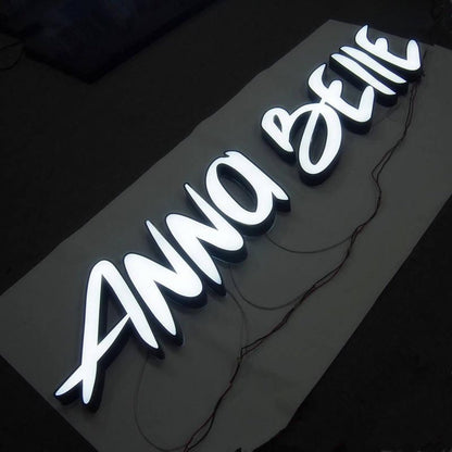 Anna Belle 3D Frontlit Letters Metal Led Sign - Shineneon
