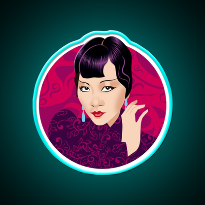 Anna May Wong Asian Cultural Led Neon Sign Rgb Color