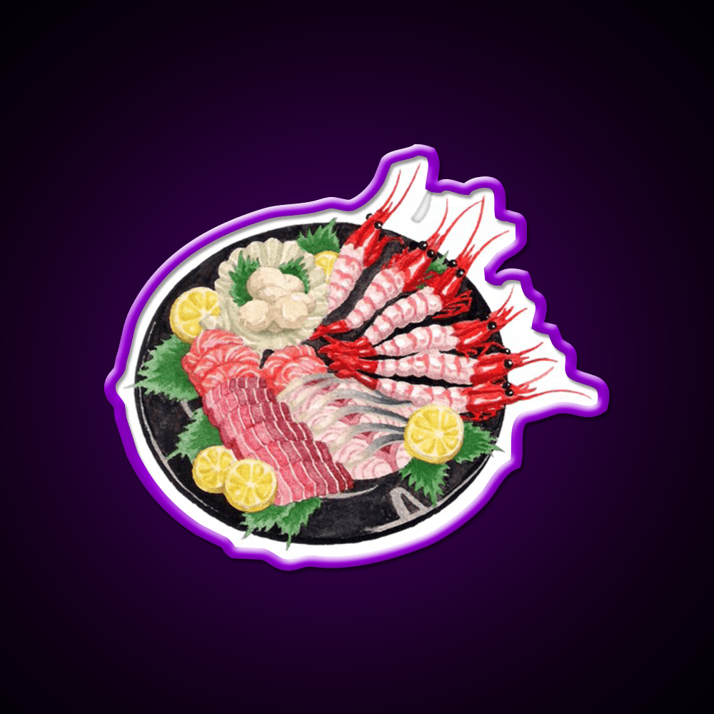 Annas Sashimi Platter When Marnie Was There Snack Food Led Neon Sign Rgb Color - Shineneon