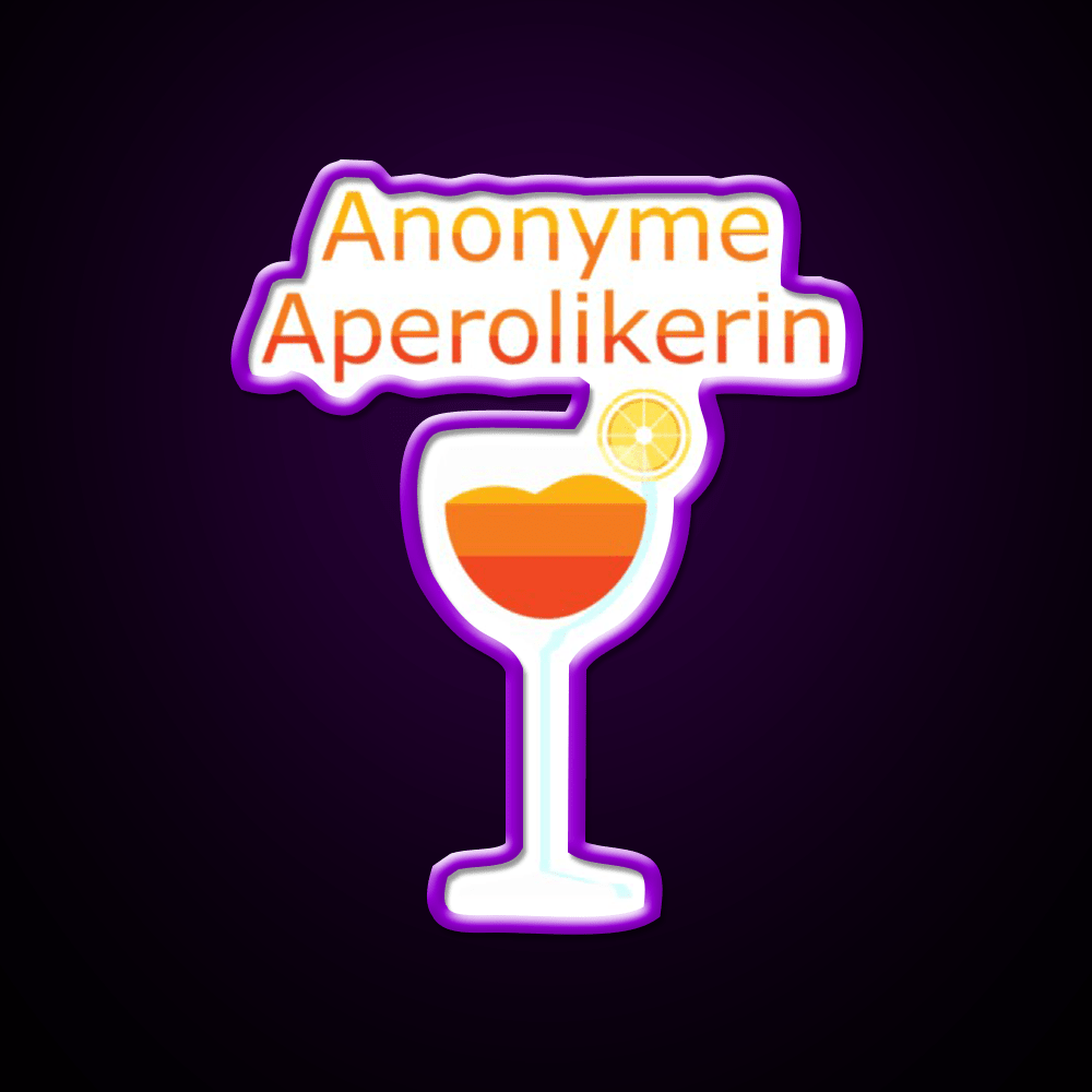 Anonymous Aperol Funny Party Cocktail Bar Decor Led Neon Sign Rgb Color - Shineneon