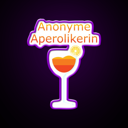 Anonymous Aperol Funny Party Cocktail Bar Decor Led Neon Sign Rgb Color - Shineneon