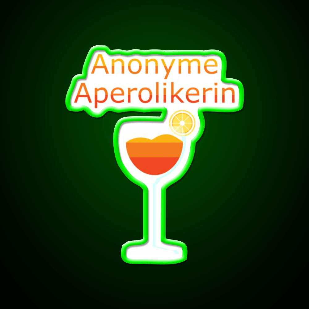 Anonymous Aperol Funny Party Cocktail Bar Decor Led Neon Sign Rgb Color - Shineneon