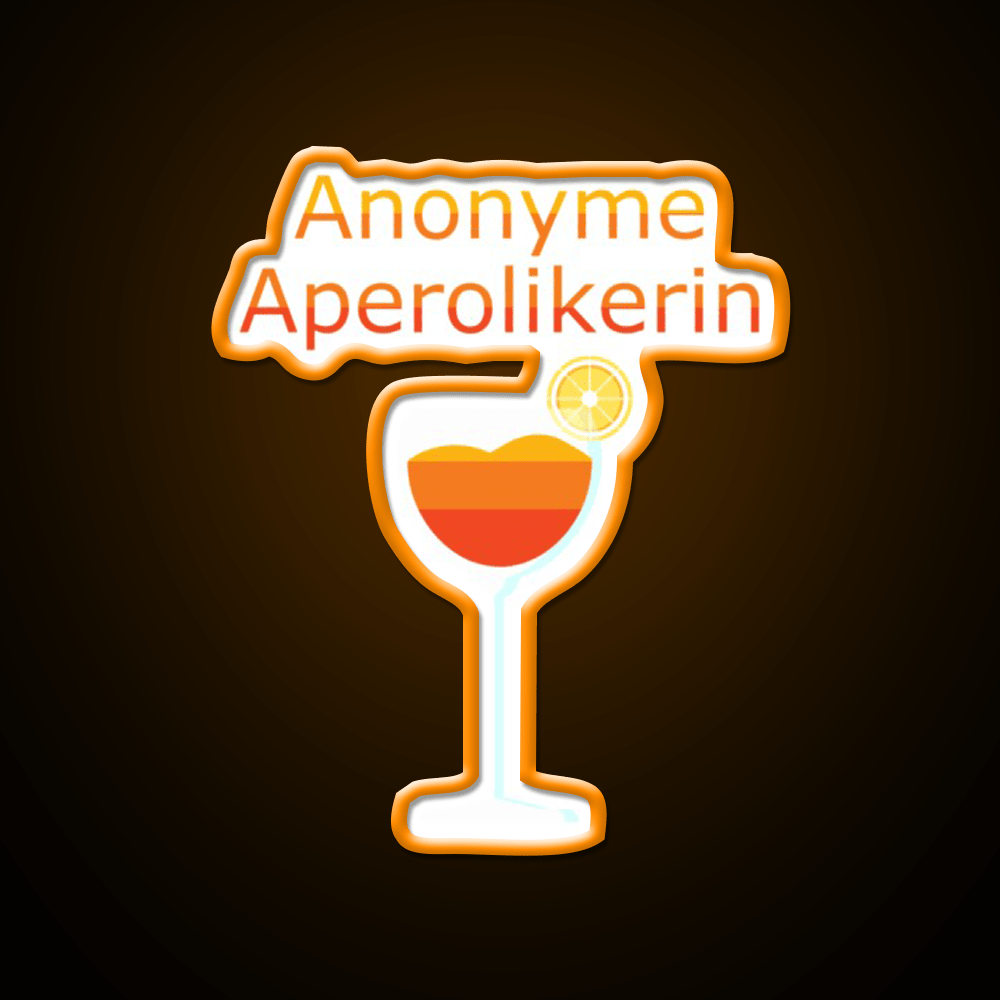Anonymous Aperol Funny Party Cocktail Bar Decor Led Neon Sign Rgb Color - Shineneon