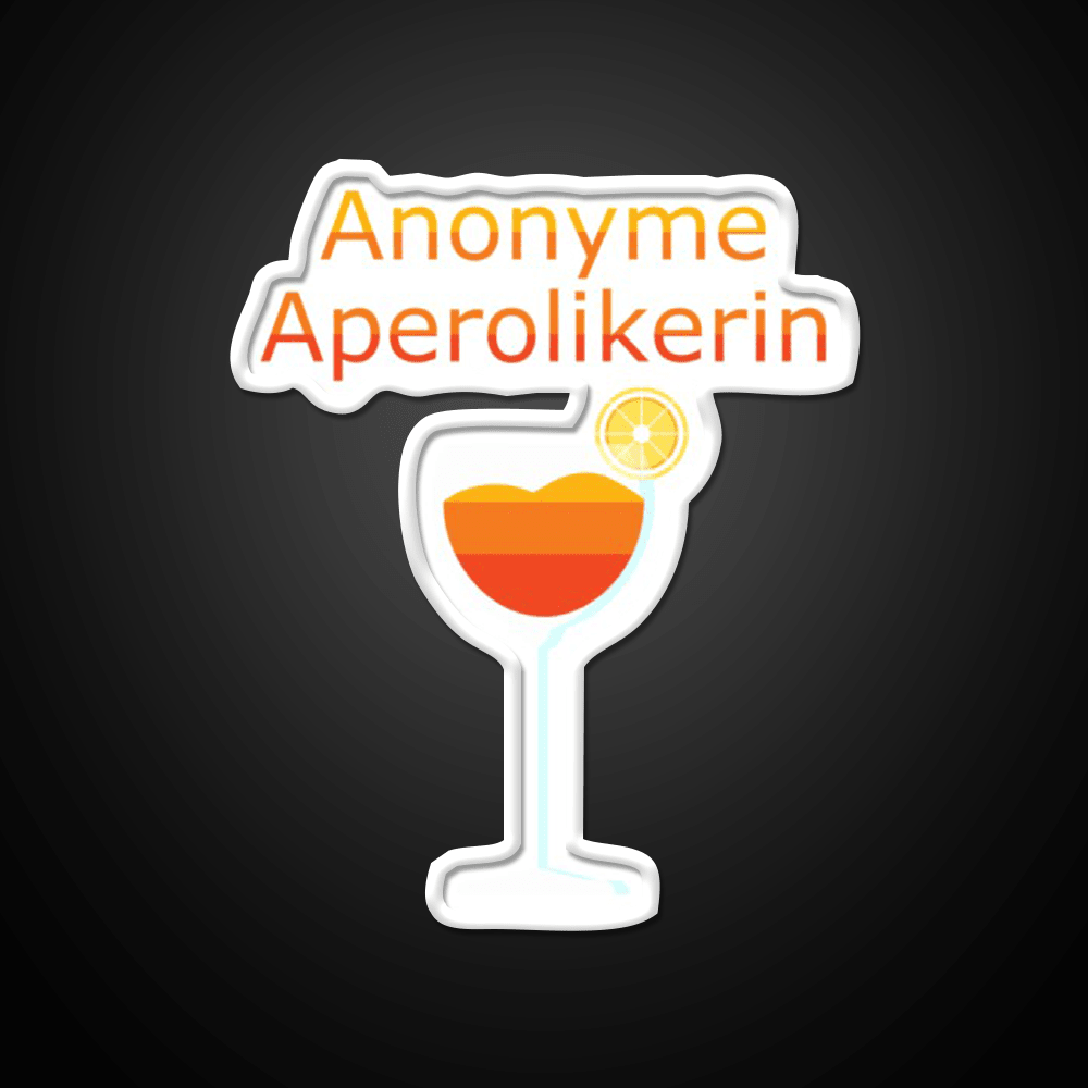 Anonymous Aperol Funny Party Cocktail Bar Decor Led Neon Sign Rgb Color - Shineneon