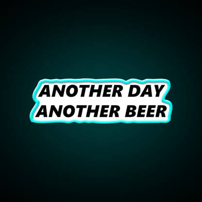 Another Day Another Beer Bar Decor Led Neon Sign Rgb Color - Size and dimension reference
