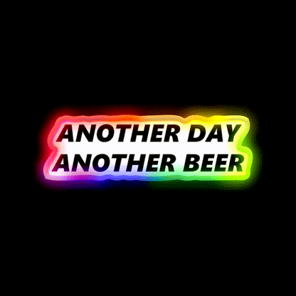 Another Day Another Beer Bar Decor Led Neon Sign Rgb Color - LED neon sign close-up detail