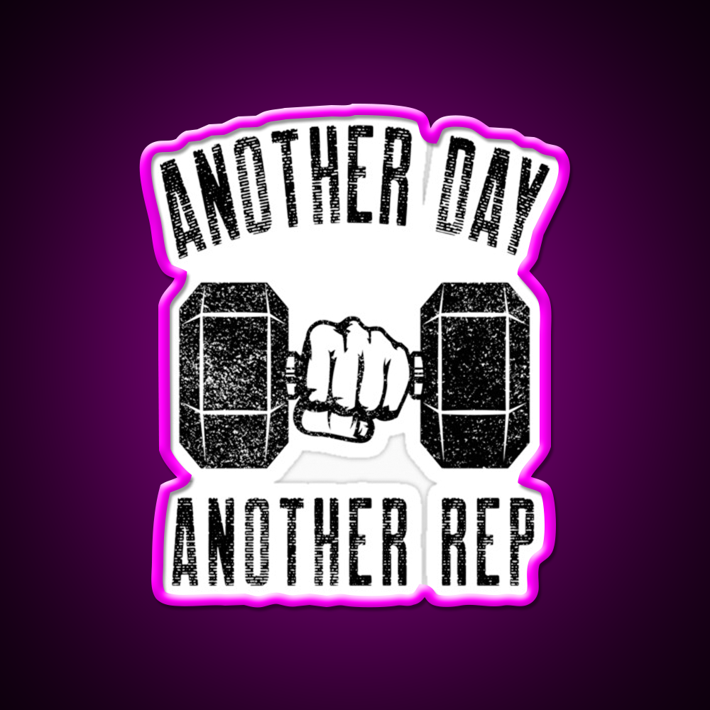 Another Day Another Rep Gym Fitness Led Neon Sign Rgb Color