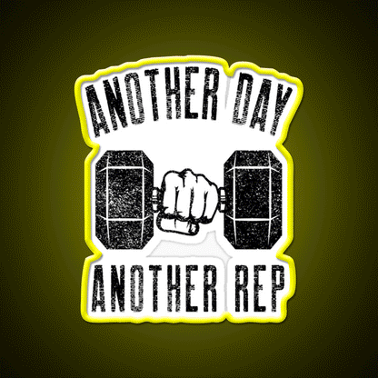 Another Day Another Rep Gym Fitness Led Neon Sign Rgb Color