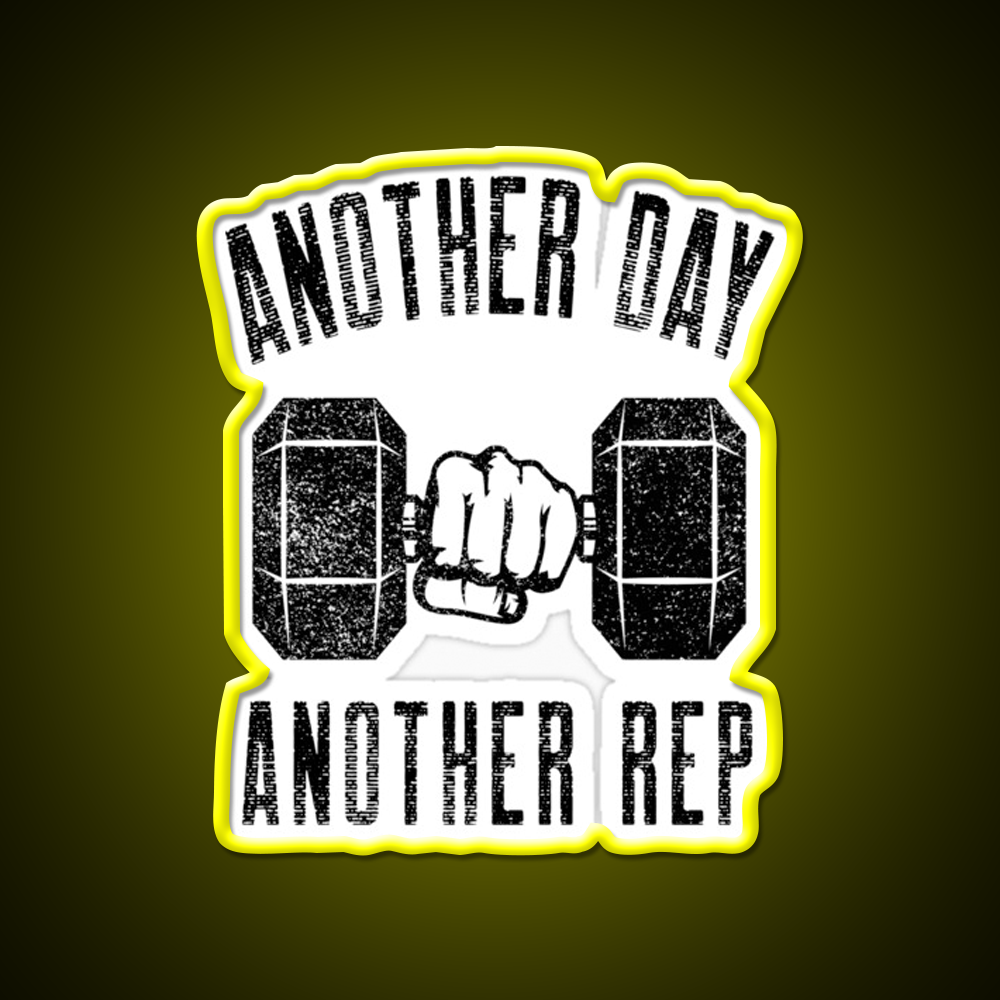 Another Day Another Rep Gym Fitness Led Neon Sign Rgb Color