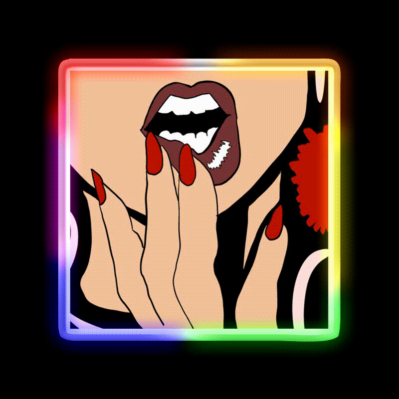 Another Day Nail Salon Led Neon Sign Rgb Color - LED neon sign close-up detail
