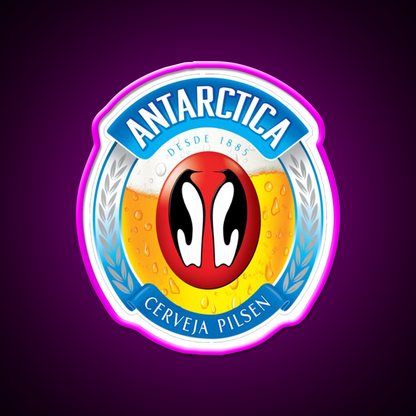 Antarctica Beer Bar Decor Led Neon Sign Rgb Color - Neon sign mounted on wall in room