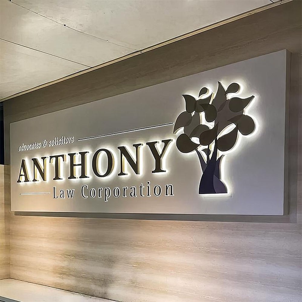 Anthony Law Corporation 3D Backlit Letters Business Metal Led Sign - Shineneon