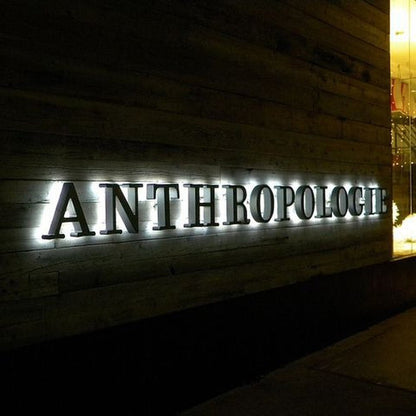 Anthropologie 3D Backlit Channel Letters Led Light Sign - Shineneon