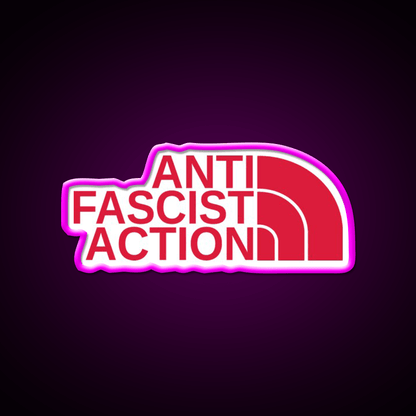 Anti Fascist Action Welcome Led Neon Sign Open Sign Rgb Color - Shineneon