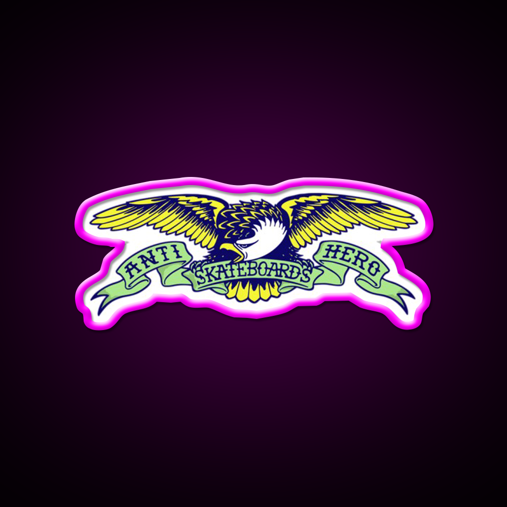 Anti Hero Eagle Beer Bar Decor Led Neon Sign Rgb Color - Neon sign mounted on wall in room