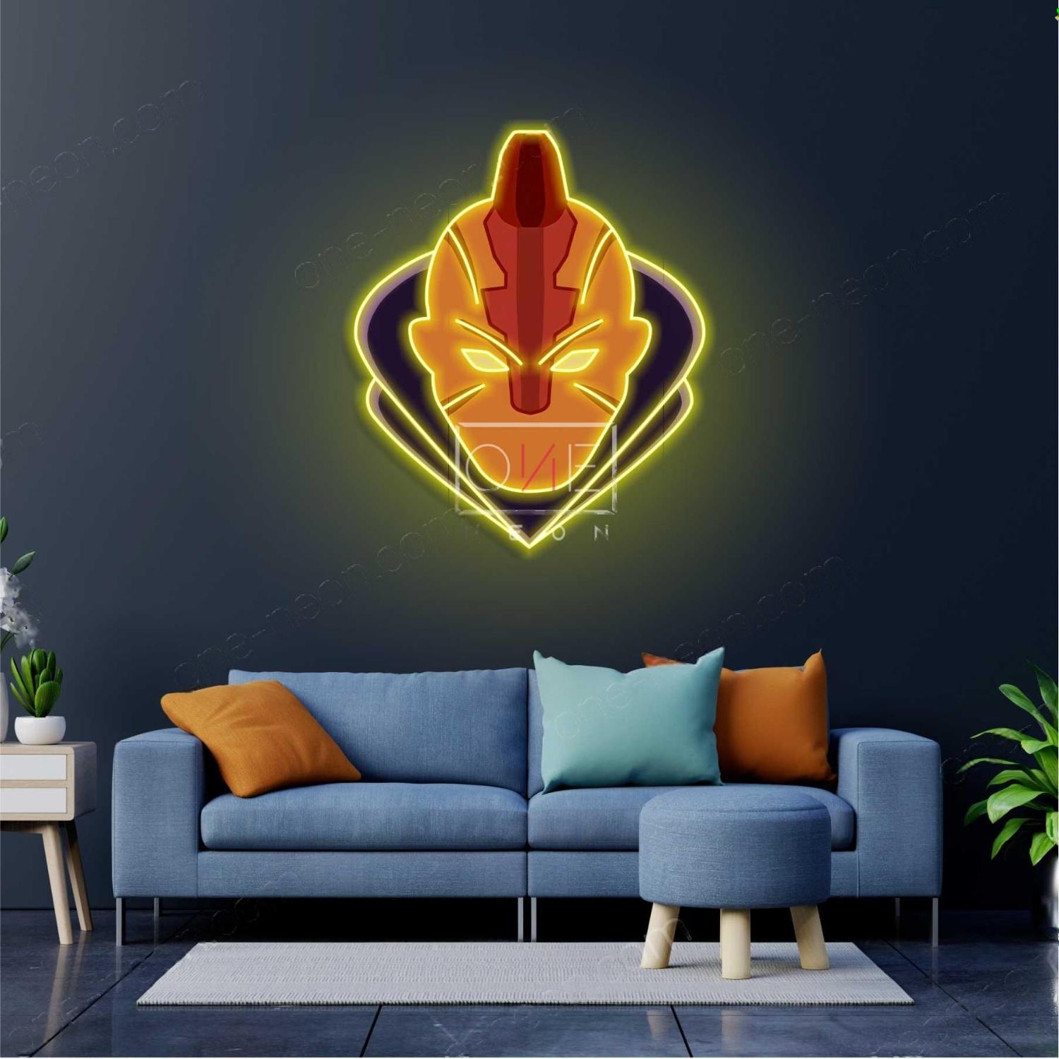 Anti-Mage Sci-Fi Helmet Multi-Color Led Neon Sign For Gaming Room Wall Decor | Shineneon