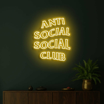 Anti Social Social Club Highlight Individuality With Distinctive Neon - Shineneon