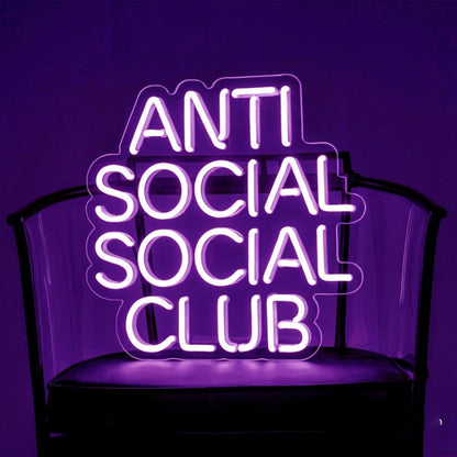 Anti Social Social Club Led Neon Sign For Man Cave | Shineneon
