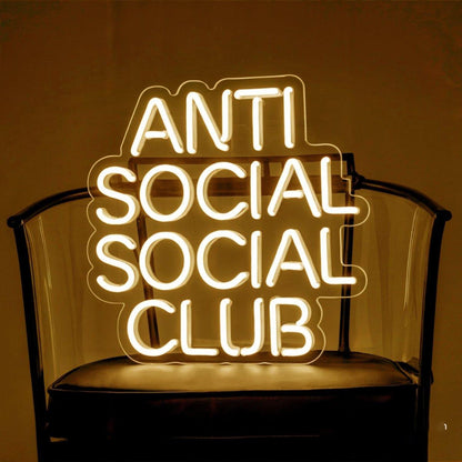 Anti Social Social Club Led Neon Sign For Man Cave | Shineneon