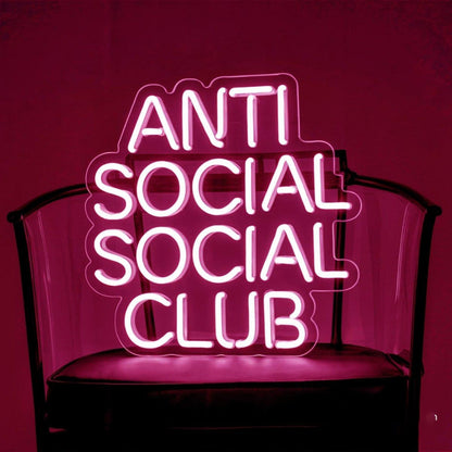 Anti Social Social Club Led Neon Sign For Man Cave | Shineneon