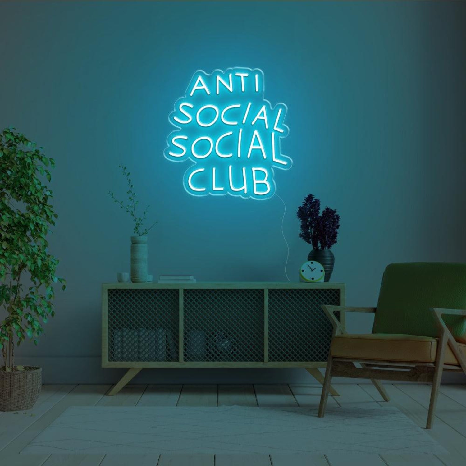 Anti Social Social Club Warm Orange-Yellow Led Neon Sign For Indoor Decor | Shineneon