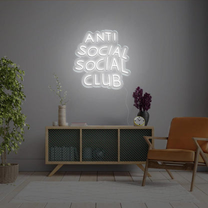 Anti Social Social Club Warm Orange-Yellow Led Neon Sign For Indoor Decor | Shineneon