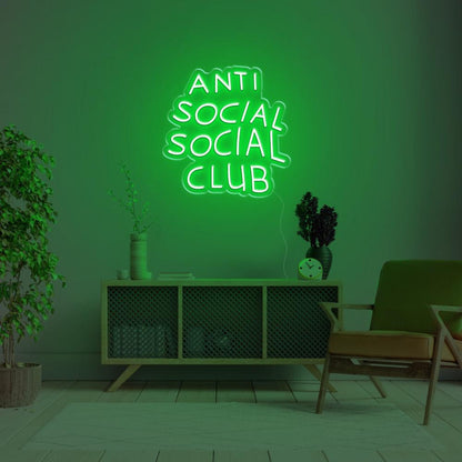 Anti Social Social Club Warm Orange-Yellow Led Neon Sign For Indoor Decor | Shineneon