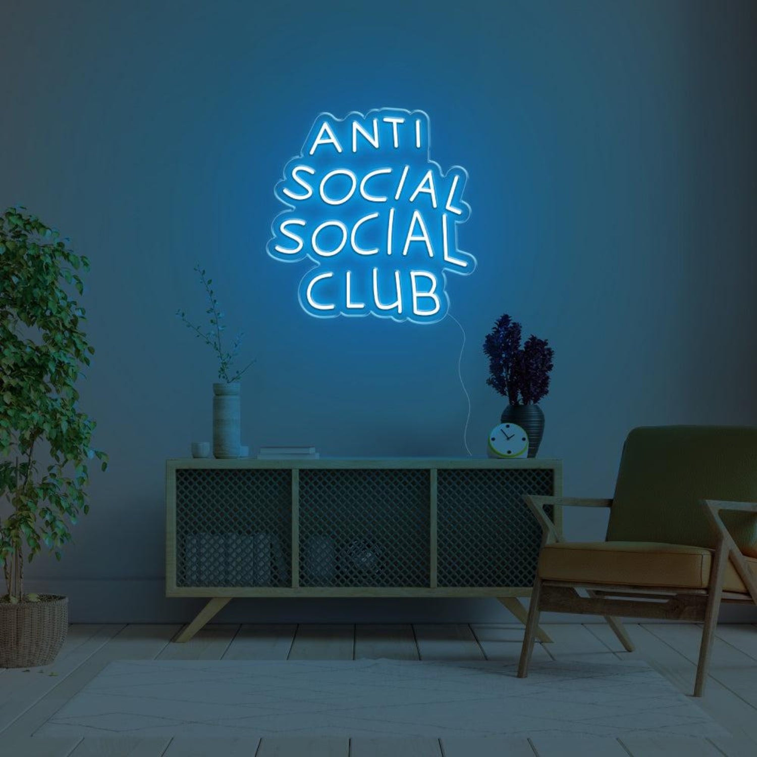 Anti Social Social Club Warm Orange-Yellow Led Neon Sign For Indoor Decor | Shineneon