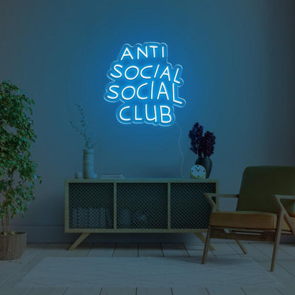 Anti Social Social Club Warm Orange-Yellow Led Neon Sign For Indoor Decor | Shineneon