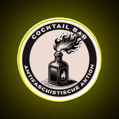 Antifa Cocktail Bar Cocktail Bar Decor Led Neon Sign Rgb Color - Shineneon