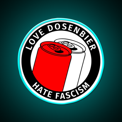 Antifa Logo Humor Love Canned Beer Bar Decor Led Neon Sign Rgb Color - Size and dimension reference