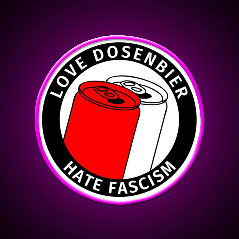 Antifa Logo Humor Love Canned Beer Bar Decor Led Neon Sign Rgb Color - Neon sign mounted on wall in room