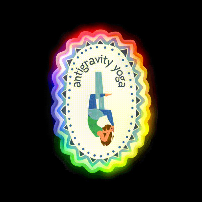 Antigravity Yoga Led Neon Sign For Wellness Space Rgb Color