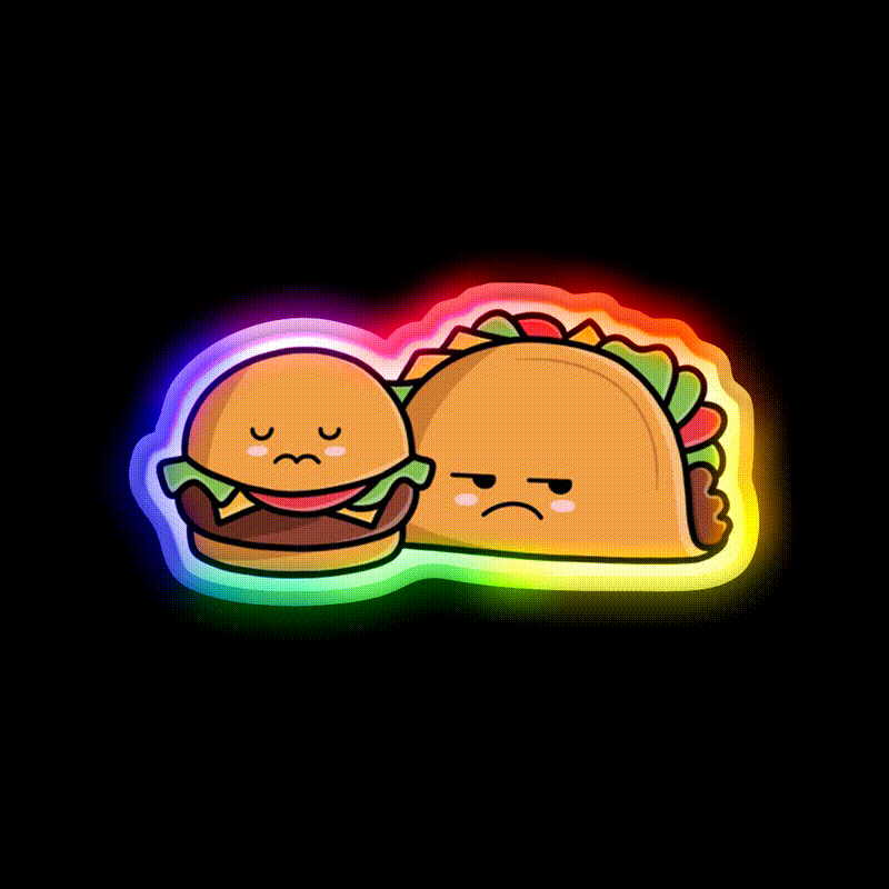 Antisocial Fast Food Led Neon Sign For Burger Place Rgb Color