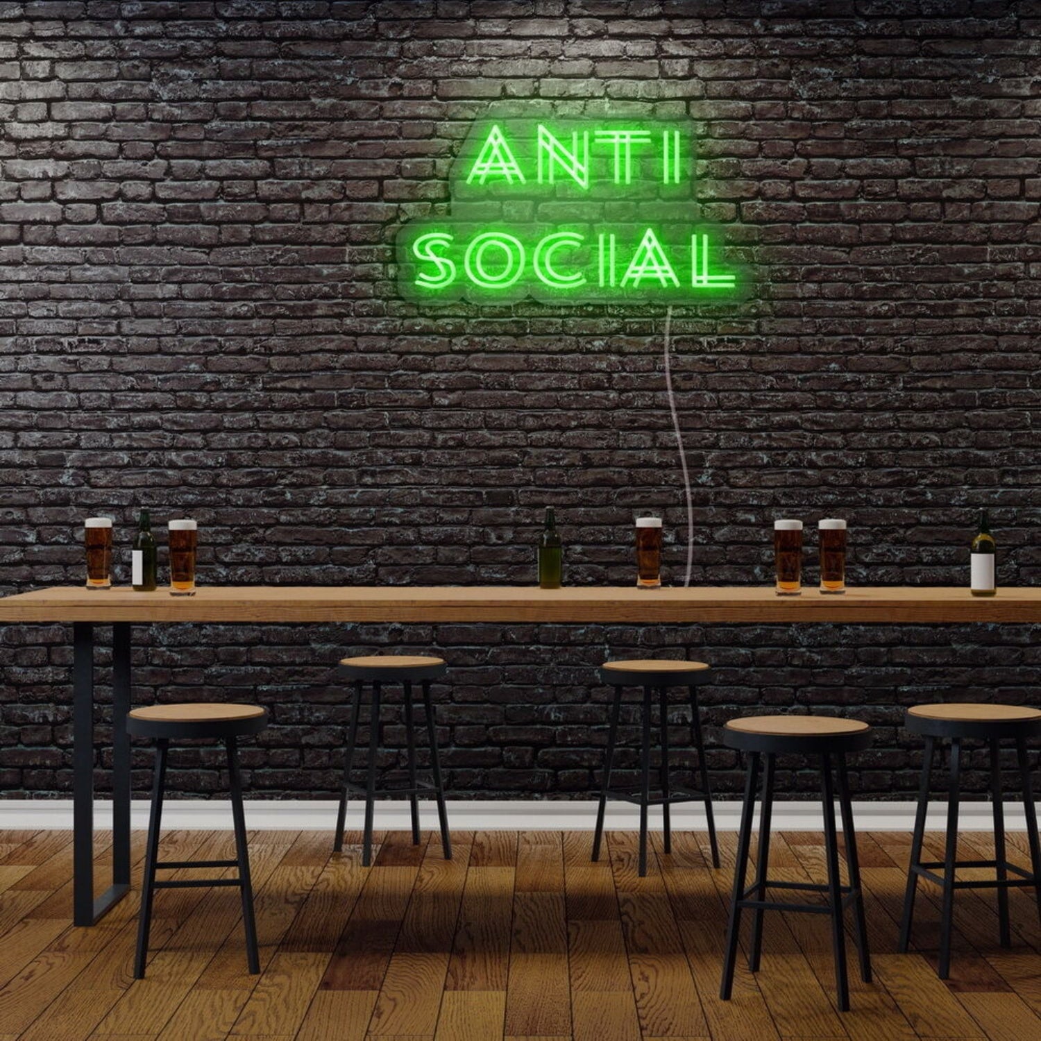 Antisocial Led Neon Sign - Shineneon