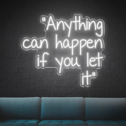 Anything Can Happen Red Script Led Neon Sign For Indoor Wall Art Decor | Shineneon
