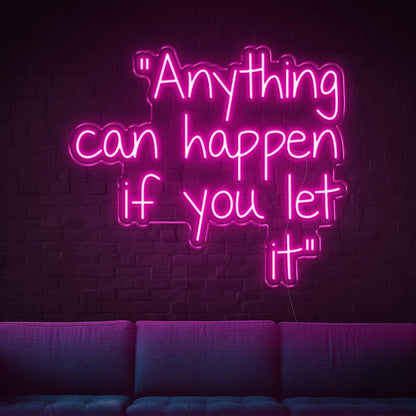 Anything Can Happen Red Script Led Neon Sign For Indoor Wall Art Decor | Shineneon