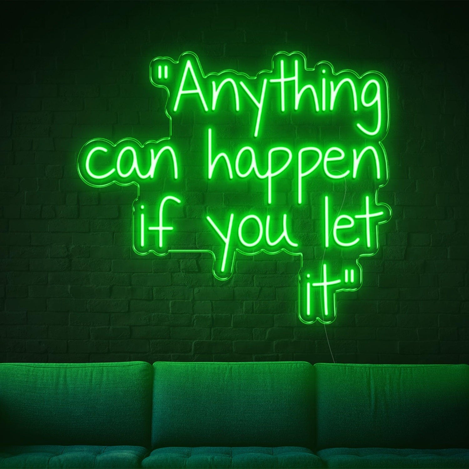 Anything Can Happen Red Script Led Neon Sign For Indoor Wall Art Decor | Shineneon