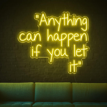 Anything Can Happen Red Script Led Neon Sign For Indoor Wall Art Decor | Shineneon