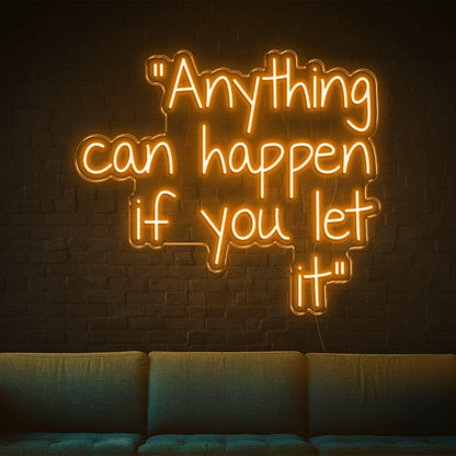 Anything Can Happen Red Script Led Neon Sign For Indoor Wall Art Decor | Shineneon