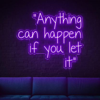 Anything Can Happen Red Script Led Neon Sign For Indoor Wall Art Decor | Shineneon