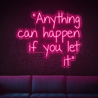 Anything Can Happen Red Script Led Neon Sign For Indoor Wall Art Decor | Shineneon