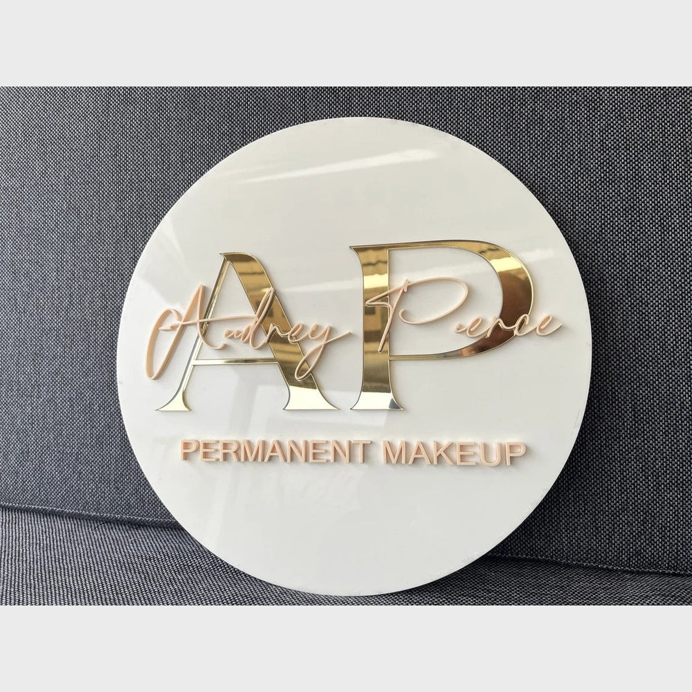 Ap Permanent Makeup Acrylic Business Logo Sign - Shineneon
