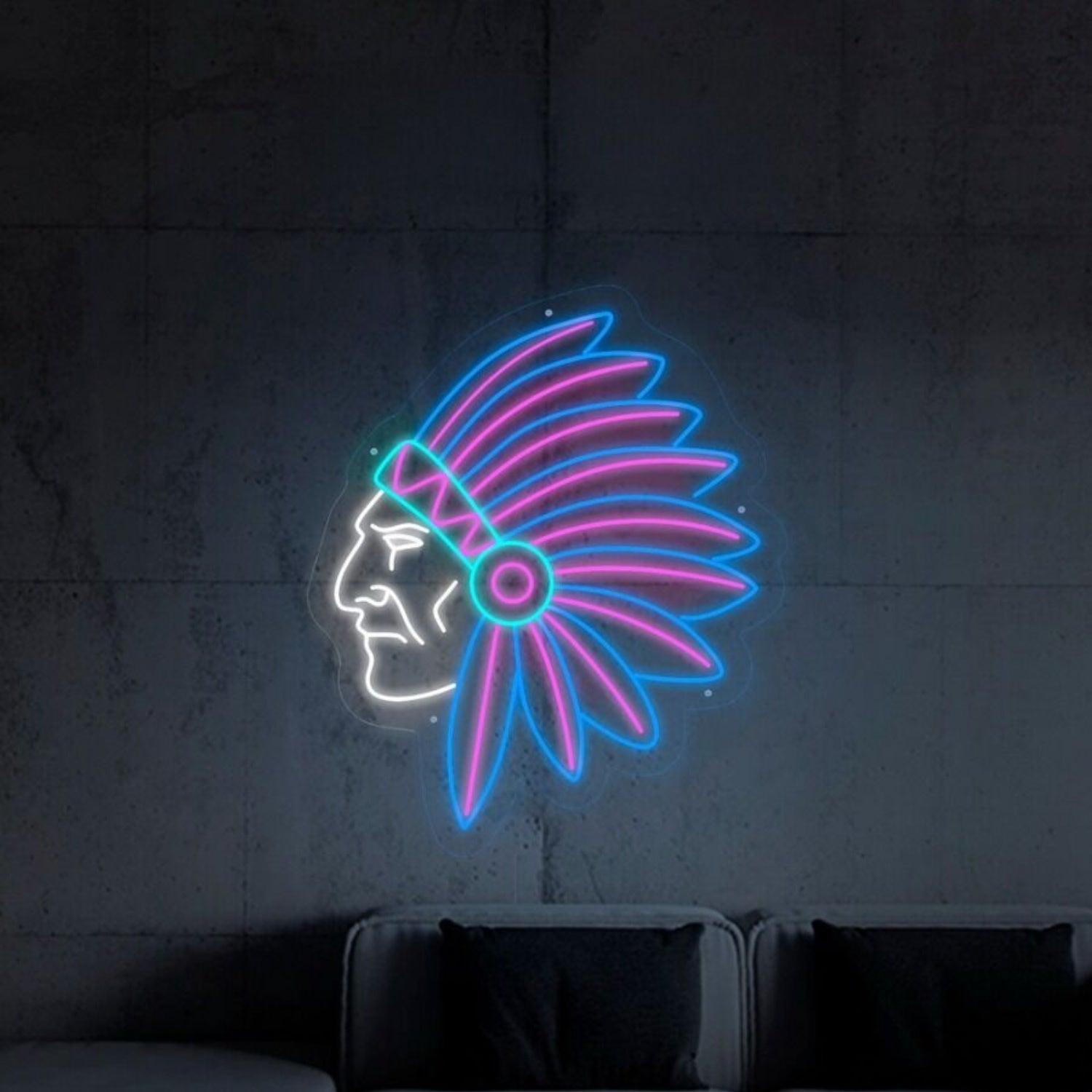 Apache Indian Led Neon Sign Fcultural And Whimsical Decor - Shineneon