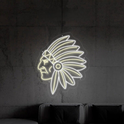 Apache Indian Led Neon Sign Fcultural And Whimsical Decor - Shineneon